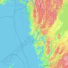 Topografische kaart Bohuslän, hoogte, reliëf