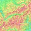 Topografische kaart Valais, hoogte, reliëf