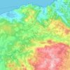 Topografische kaart A Laracha, hoogte, reliëf