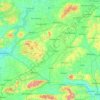 Topografische kaart County Tipperary, hoogte, reliëf