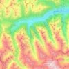 Topografische kaart Neukirchen am Großvenediger, hoogte, reliëf