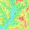 Topografische kaart Toulon-sur-Arroux, hoogte, reliëf