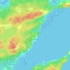 Topografische kaart Port Morien, hoogte, reliëf