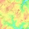 Topografische kaart Bracon Ash, hoogte, reliëf
