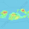 Topografische kaart Sumbawa, hoogte, reliëf