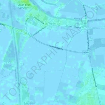 Topografische kaart Stampersgat, hoogte, reliëf