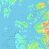 Topografische kaart Stavanger, hoogte, reliëf