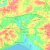 Topografische kaart Alcantarilha e Pêra, hoogte, reliëf