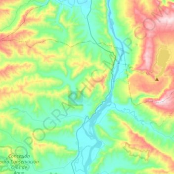 Topografische kaart Buenos Aires, hoogte, reliëf