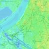Topografische kaart Zuid, hoogte, reliëf