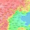Topografische kaart Hebei, hoogte, reliëf