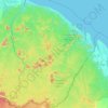 Topografische kaart Guyane, hoogte, reliëf
