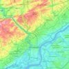 Topografische kaart Philadelphia, hoogte, reliëf