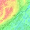 Topografische kaart Cheney, hoogte, reliëf