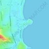 Topografische kaart Barrack Point, hoogte, reliëf