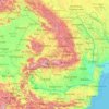 Topografische kaart Roemenië, hoogte, reliëf