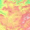 Topografische kaart Yozgat, hoogte, reliëf