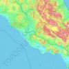 Topografische kaart Lazio, hoogte, reliëf