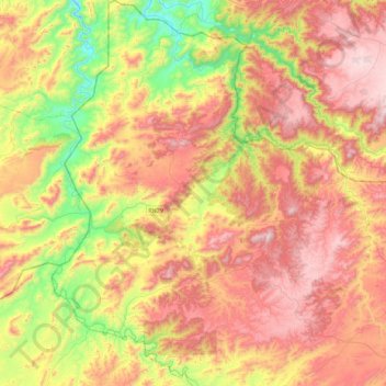 Topografische kaart Sebt Aït Rahou, hoogte, reliëf
