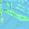 Topografische kaart Dodge Island, hoogte, reliëf