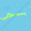 Topografische kaart Grand Bahama, hoogte, reliëf