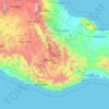 Topografische kaart Oaxaca, hoogte, reliëf