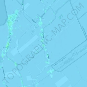 Topografische kaart Akmarijp, hoogte, reliëf