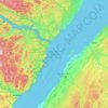 Topografische kaart Parc marin du Saguenay–Saint‑Laurent, hoogte, reliëf