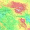 Topografische kaart San Bernardino National Forest, hoogte, reliëf