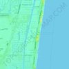 Topografische kaart Lauderdale-by-the-Sea, hoogte, reliëf