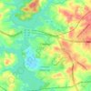 Topografische kaart Clemson, hoogte, reliëf