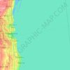 Topografische kaart Milwaukee County, hoogte, reliëf