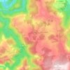 Topografische kaart Río Barba, hoogte, reliëf