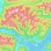 Topografische kaart Parco Nazionale della Val Grande, hoogte, reliëf