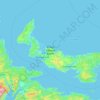 Topografische kaart Prince Edward Island, hoogte, reliëf