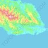 Topografische kaart Saint Thomas, hoogte, reliëf