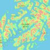 Topografische kaart Isla Jorge Montt, hoogte, reliëf