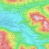 Topografische kaart Nüziders, hoogte, reliëf