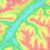 Topografische kaart Madulain, hoogte, reliëf
