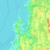Topografische kaart Shelburne, hoogte, reliëf
