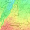 Topografische kaart Bogenhausen, hoogte, reliëf