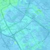 Topografische kaart Diemen, hoogte, reliëf