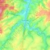 Topografische kaart Ronquières, hoogte, reliëf