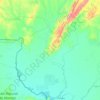 Topografische kaart Cáceres, hoogte, reliëf