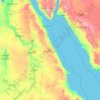 Topografische kaart Rode Zee (gouvernement), hoogte, reliëf
