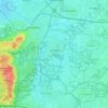 Topografische kaart Leusden, hoogte, reliëf