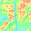 Topografische kaart Lac Antiquois, hoogte, reliëf