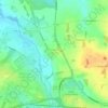 Topografische kaart Fornham St Martin, hoogte, reliëf