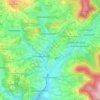 Topografische kaart Schöllkrippen, hoogte, reliëf