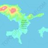 Topografische kaart Tanaga Island, hoogte, reliëf